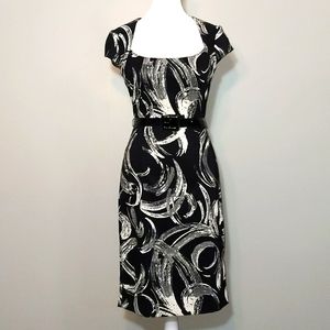 Stylish Belted Sheath Dress by Bisou Bisou